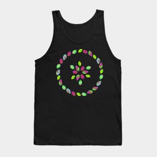 Neon leaf circle of life - color your life! Tank Top